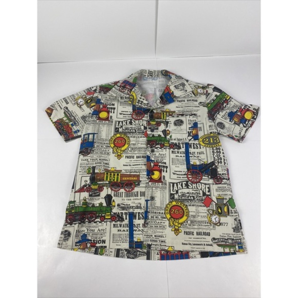 Vintage Railroad‎ Southern Pacific Great Western Railway Mens Large Shirt EUC